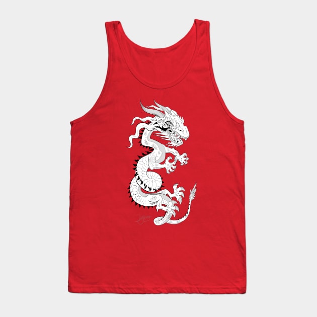 White Dragon Tank Top by Lines